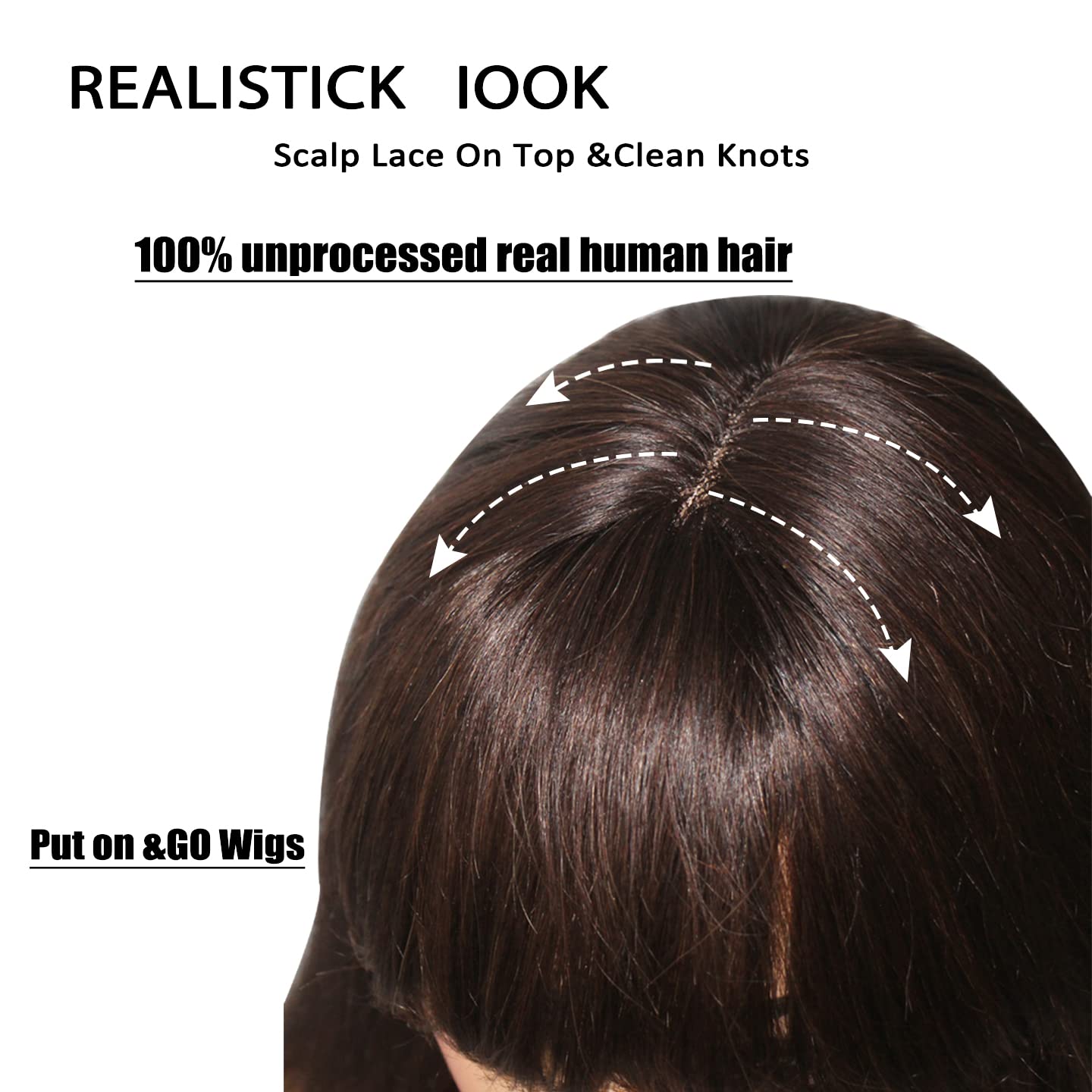 Savasana Bob Wigs for Black Women Human Hair Straight Brown Bang Wigs Glueless 10 Inch