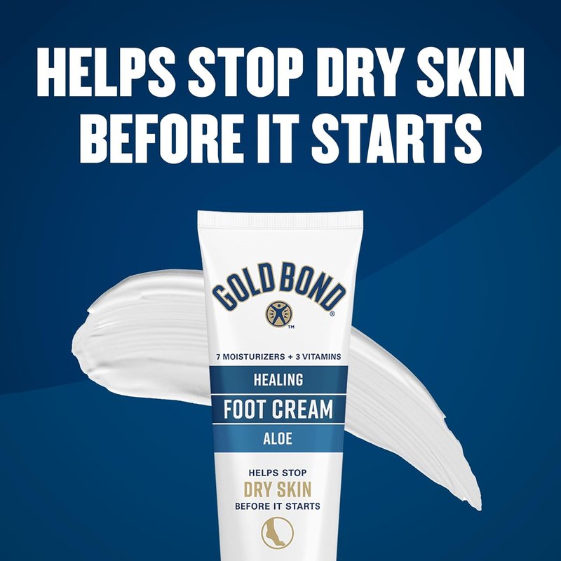 Gold Bond Healing Foot Cream - Nourishing Aloe Formula for Dry Feet | 4 oz, Softens & Revitalizes Skin