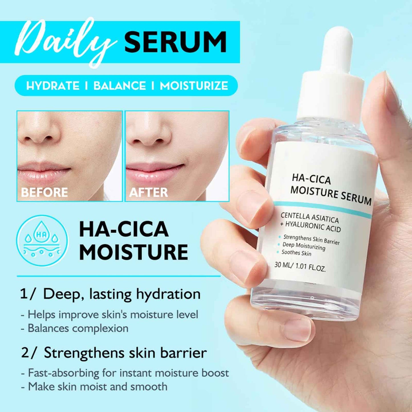2PCS Peptide Propolis & CICA Hyal Hydrating For Women & Girls, Peptide Propolis Renewal Serum Hydration & Wrinkle Renewal (2PCS Serum)