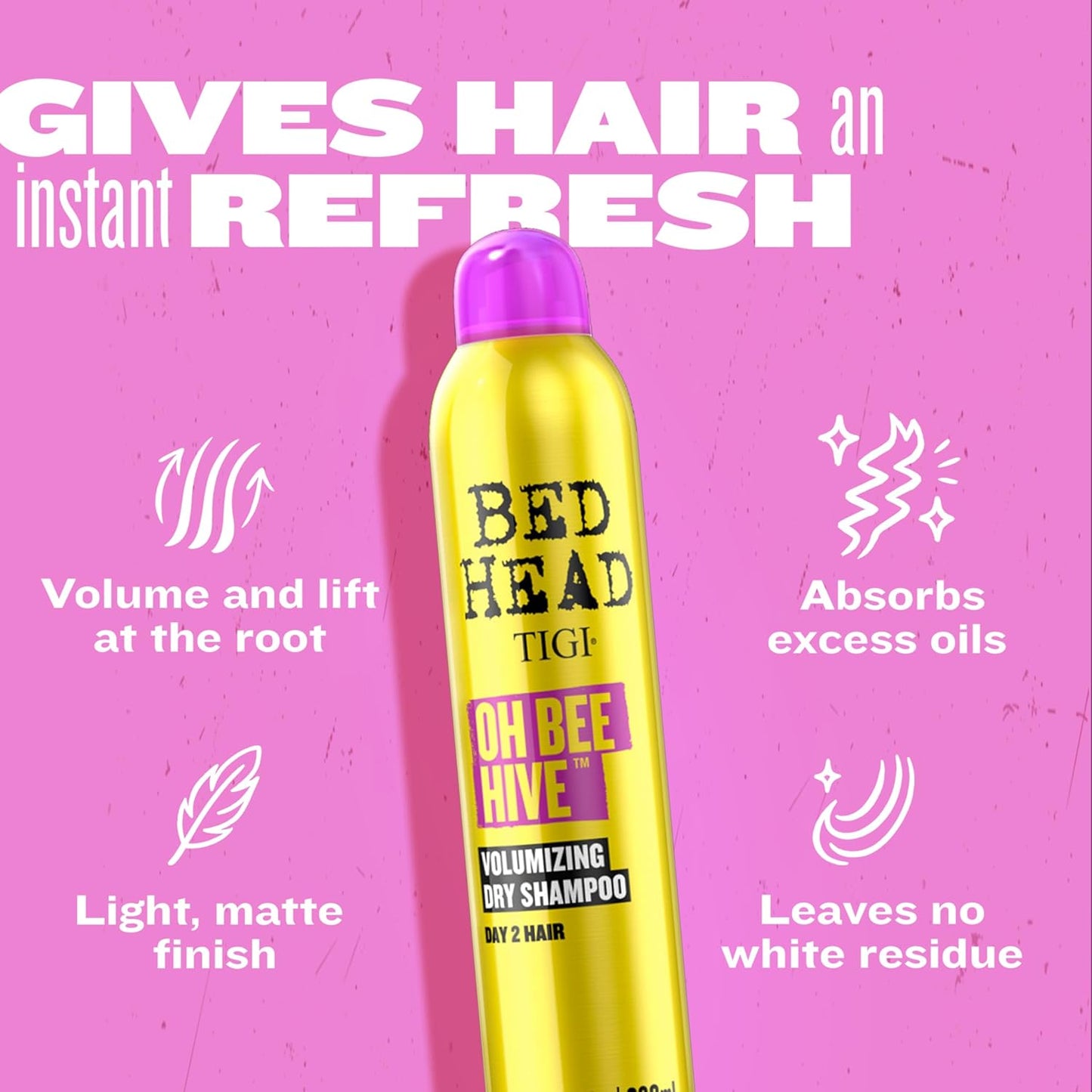 Bed Head Oh Bee Hive Volumizing Dry Shampoo - 6 oz for Day 2 Hair