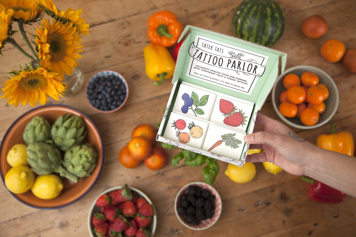 Tater Tats Pop-Up Tattoo Parlor: 100 Temporary Vegetable Tattoos