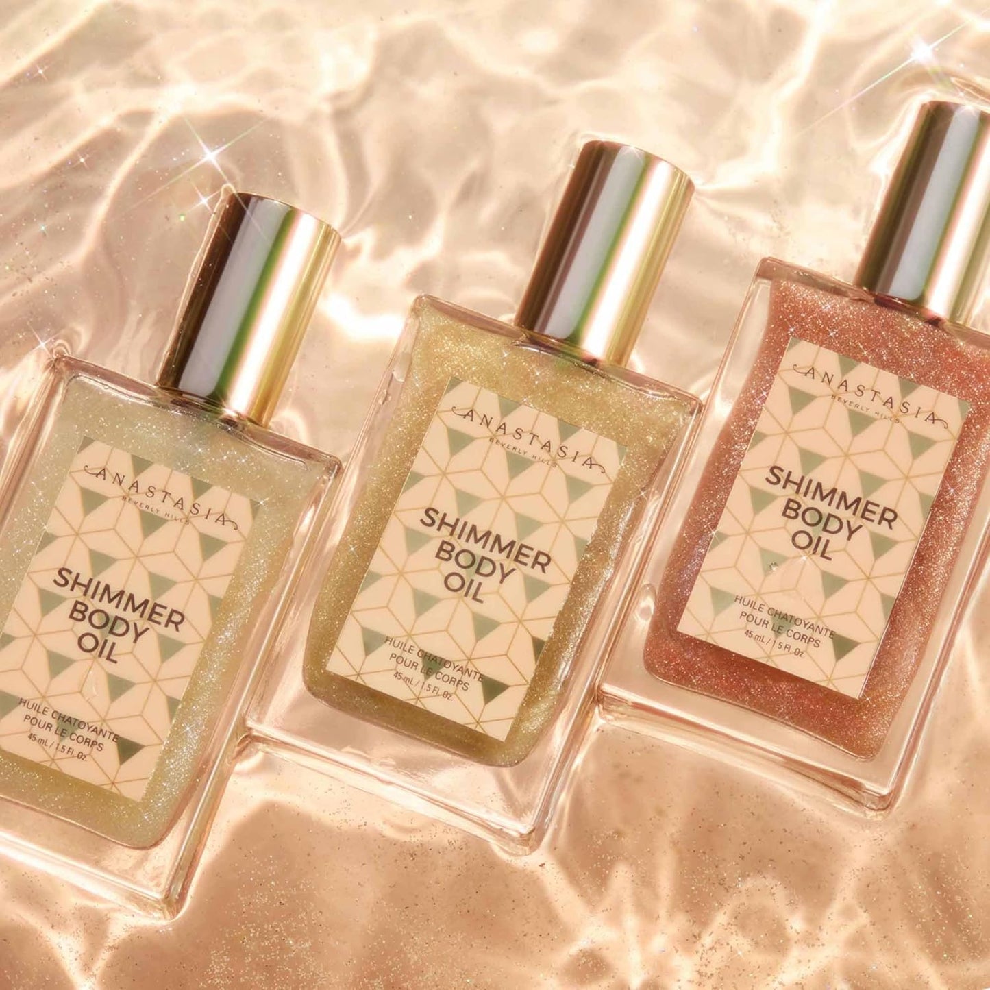 Anastasia Beverly Hills Shimmer Body Oil - Lightweight Glow Oil for Sun-Kissed Skin | Gold