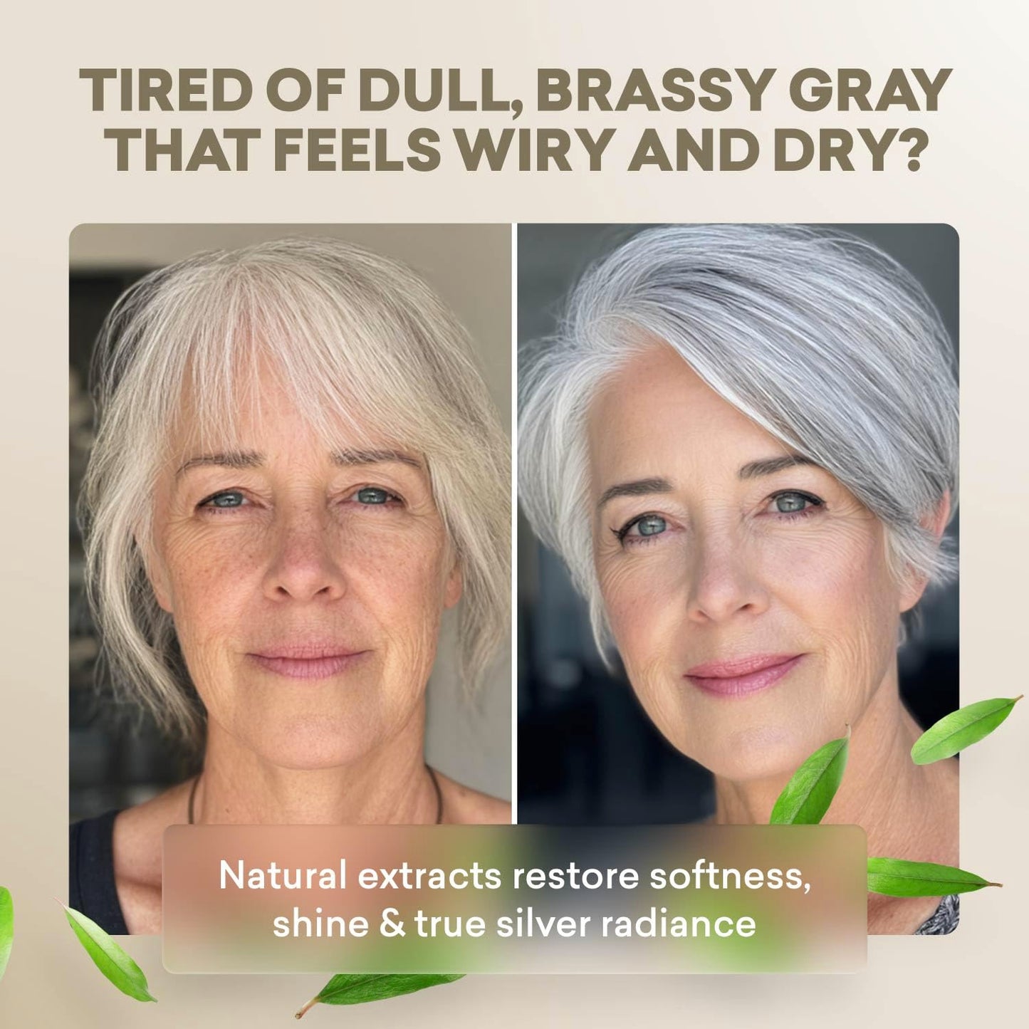 Gray Hair Shampoo - Natural Treatment for Gray Hair | 16 Oz Just Nutritive Formula