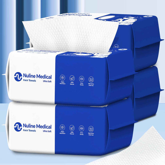 Disposable Face Towel, Biodegradable Facial Towels for Sensitive Skin, Ultra Soft Face Towelette for Women Cleansing, 7.87’’ x 7.87 ‘’ (4 Packs)