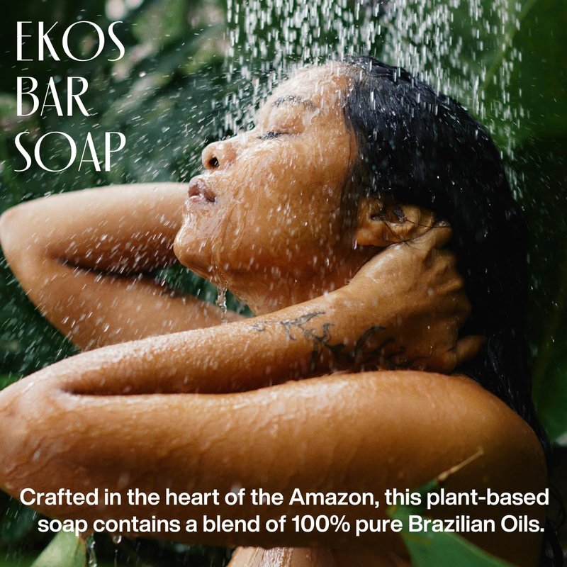 Natura - Ekos Castanha (Brazil Nut) Creamy Bar Soap Set (4 Pack) - 4 Creamy Soap Bars - 97% Natural - 100% Pure Plant Based Oils - Vegan Skin Care - Brazilian Beauty Secrets - Self Care - 3.5oz (100g)