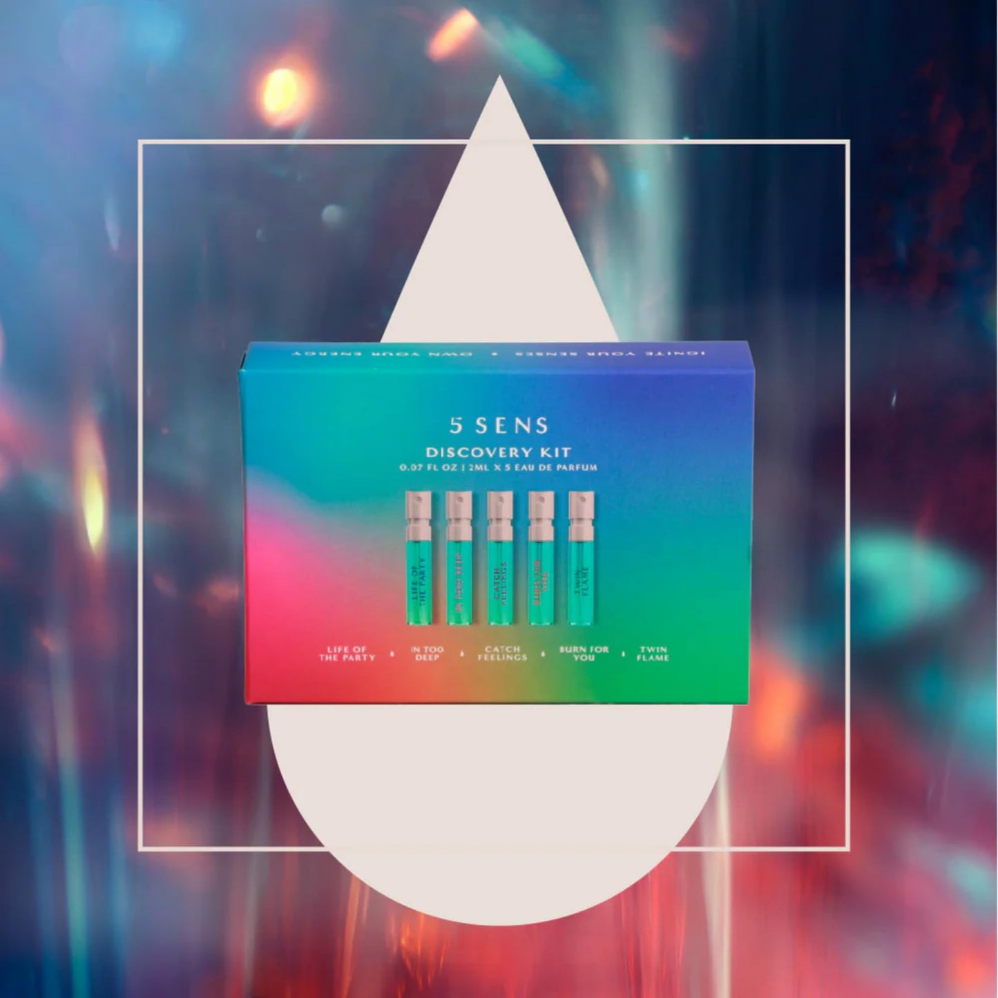 5 SENS Discovery Kit - Eau de Parfum Travel Spray Set: In Too Deep, Catch Feelings, Life of the Party, Twin Flame & Burn For You - Clean, Long-Lasting Fine Fragrance - Vegan, Cruelty-Free - 2 mL Each