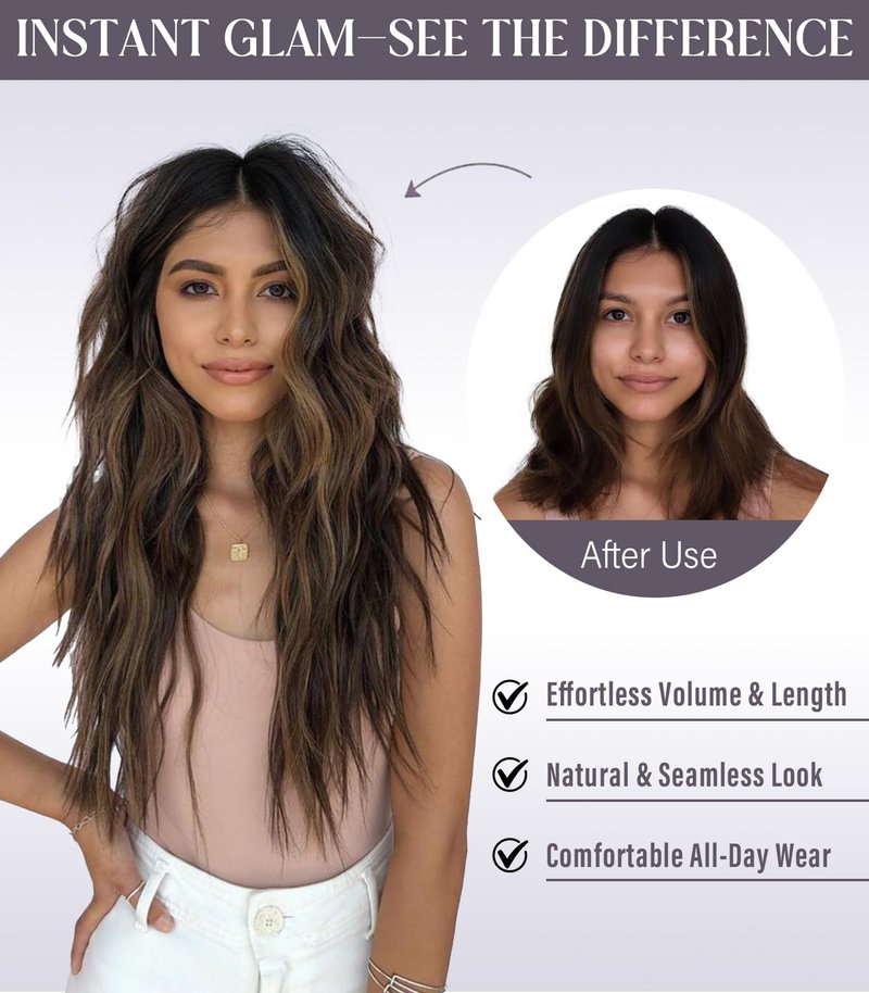 SISICLOUD Black Synthetic Lace Front Wig 13×4 HD Lace Glueless Wigs for Woman Pre Plucked Hairline Long Wave Free Part Wig with Baby Hairs 26 Inches Beginner Friendly