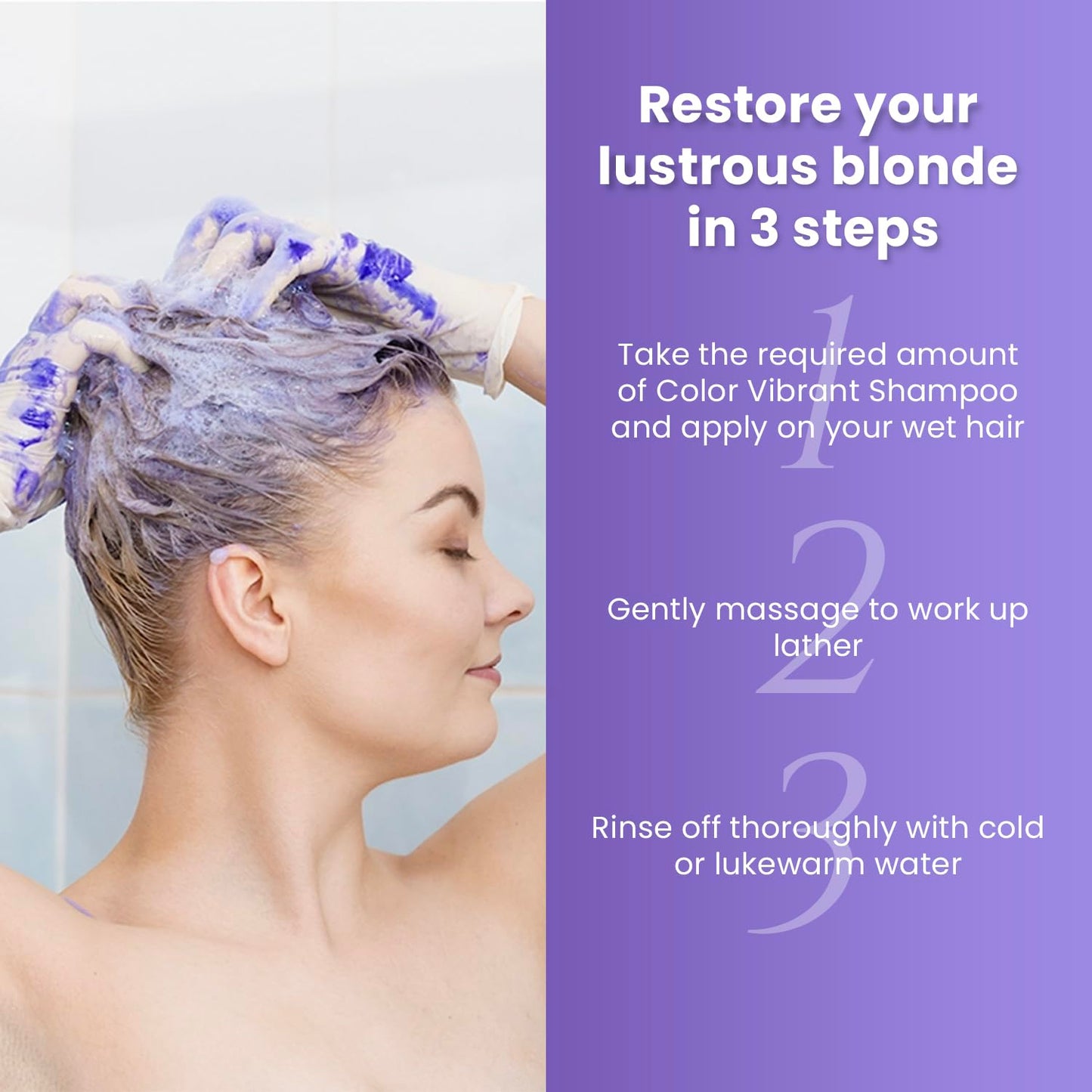 Vibrant Blonde Shampoo - Color-Protecting Purple Formula | Neutralizes Yellow Tones | 12 Fl. Oz