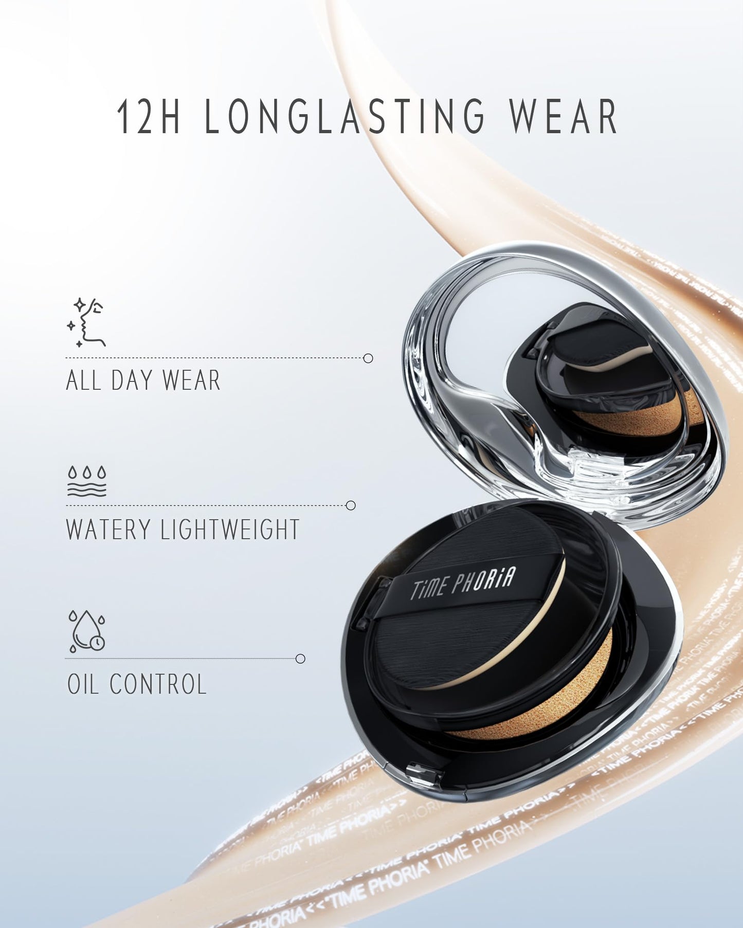 TIMEPHORIA Timeless Lumina Matte Cover Cushion Foundation -03 Fawn, Full Coverage Air Cushion, Lightweight & Natural Flawless Matte Finish, 12H Oil Control, Long-Lasting, Waterproof, Sweatproof