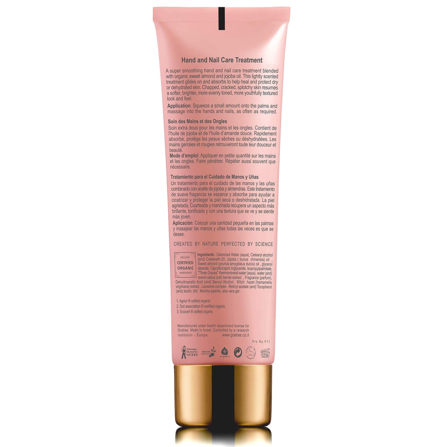 Gratiae Organicss Hand and Nail Care Treatment, 4.05-Ounce