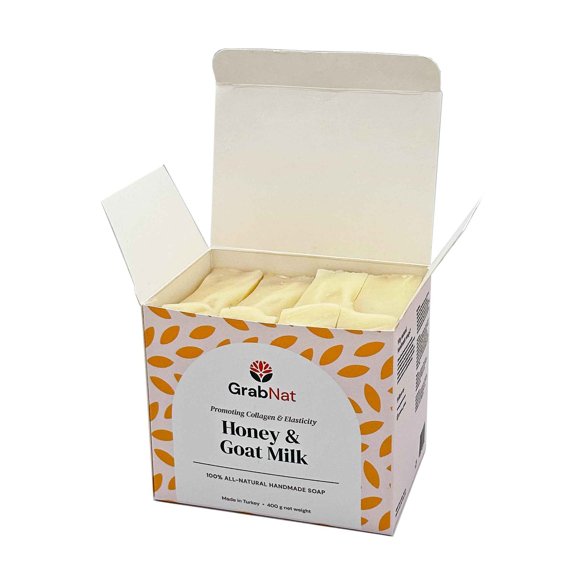 4-Pack Goat Milk Honey Soap (4x100g) | Handmade, All-Natural, Cold-Processed | W/Real Goat Milk and Honey | Nourishing Cleanse for Face & Body, Suitable for All Skin Types (4 x100grams/4 x 3.5oz)