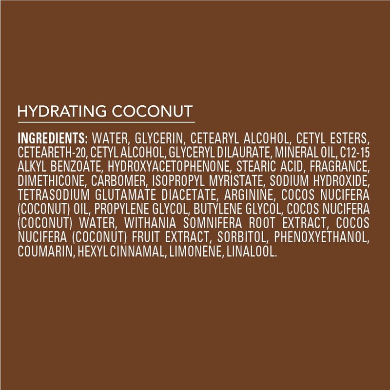 Jergens Hydrating Coconut Body Lotion - Moisturizer for Dry Skin | 16.8 oz, Pack of 3