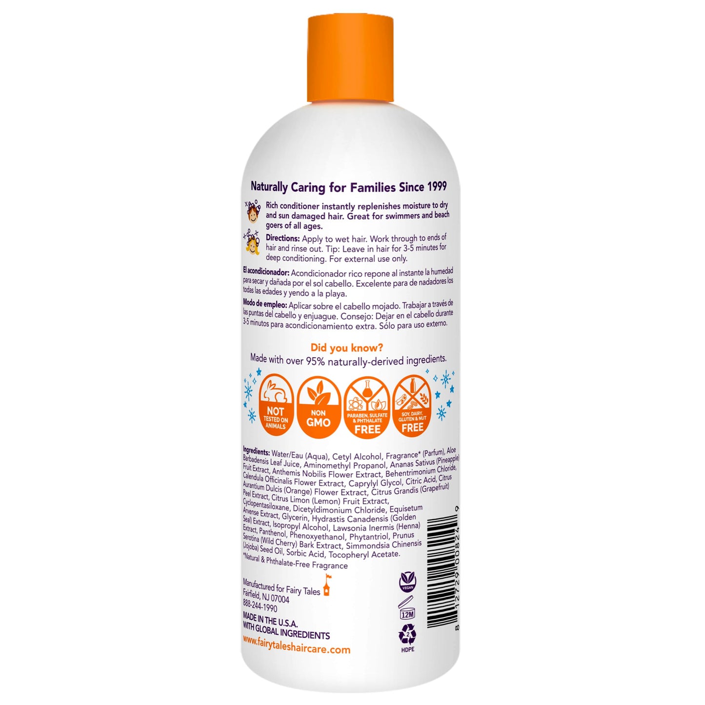 Fairy Tales Sun & Swim Lemon-Aid Kids Conditioner - After Pool & Beach Hair Conditioner - Replenishes Moisture, Softens & Detangles After Chlorine, Salt & Sun - Citrus Scent - 32 oz