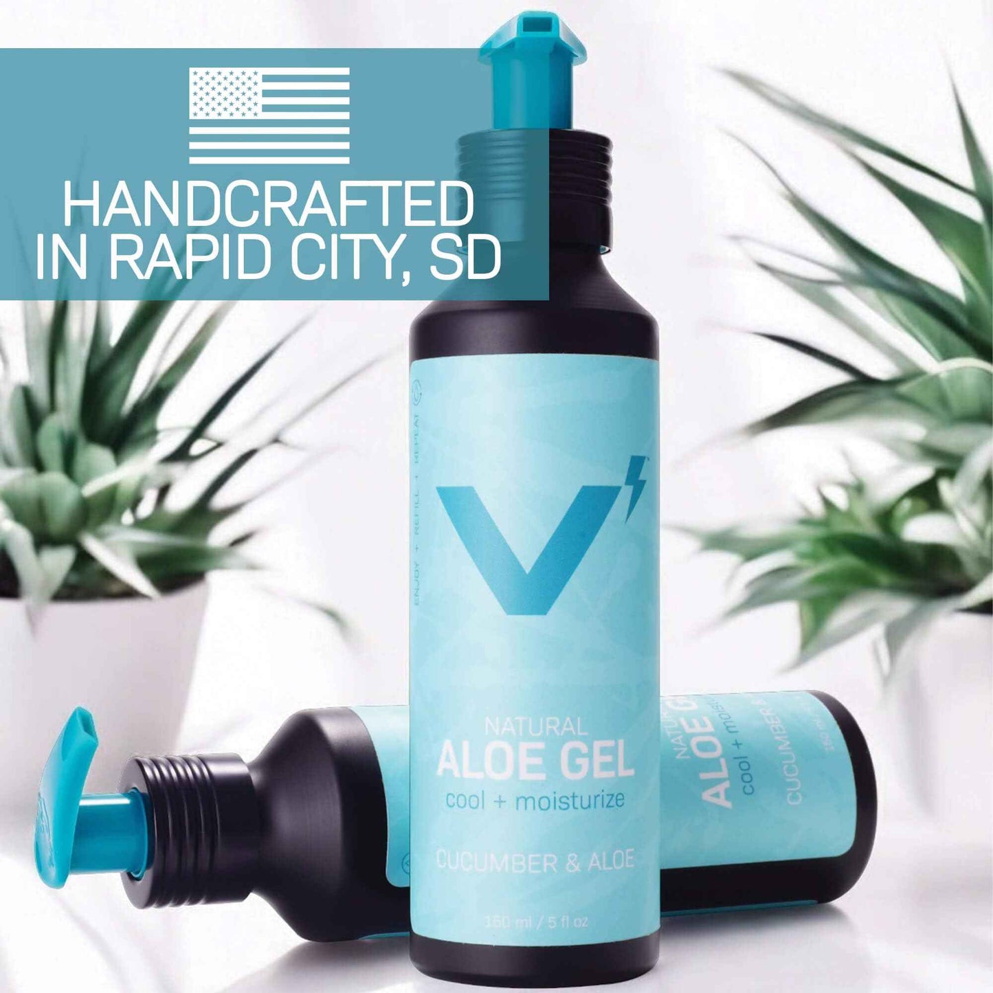 VOLT Organic Aloe Vera Gel for Face & Skin - Soothes, Moisturizes & Refreshes Naturally - 5. Fl. Oz (150ml)