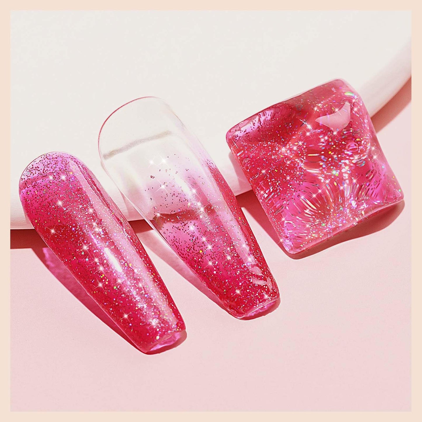 Bevimee Glitter Nail Polish 12ML Quick Dry Shimmer Holographic Long Lasting Nails Iridescent Fingernail Polish Reflective Nail Lacquer Sparkle Color for Beginner-1PC