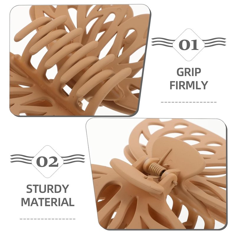KALLORY Butterfly Hair Clips - 8 Large Claw Clips for Women & Girls | Stylish Hair Accessories
