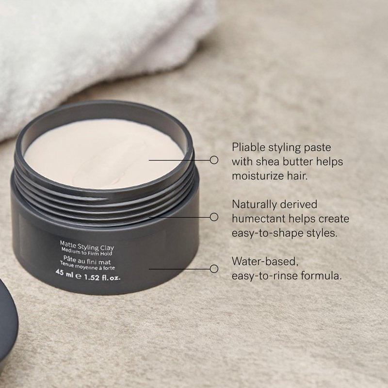 MONAT Matte Styling Clay for Men - Water and Clay-Based Hair Paste to Create Thicker-Looking Hair, Easy-to-Shape Net Wt. 45 ml / 1.52 fl. oz.