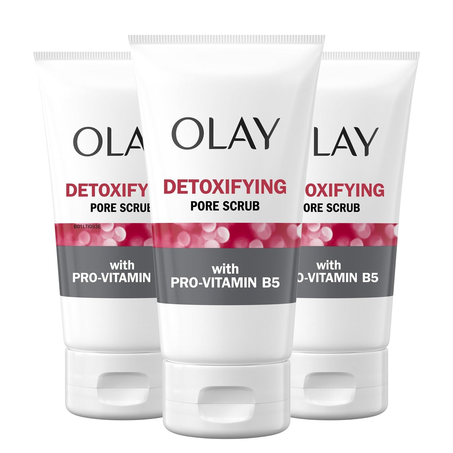 Olay Detoxifying Pore Scrub, Exfoliating Face Wash with Pro-Vitamin B5, 5 oz (Pack of 3)