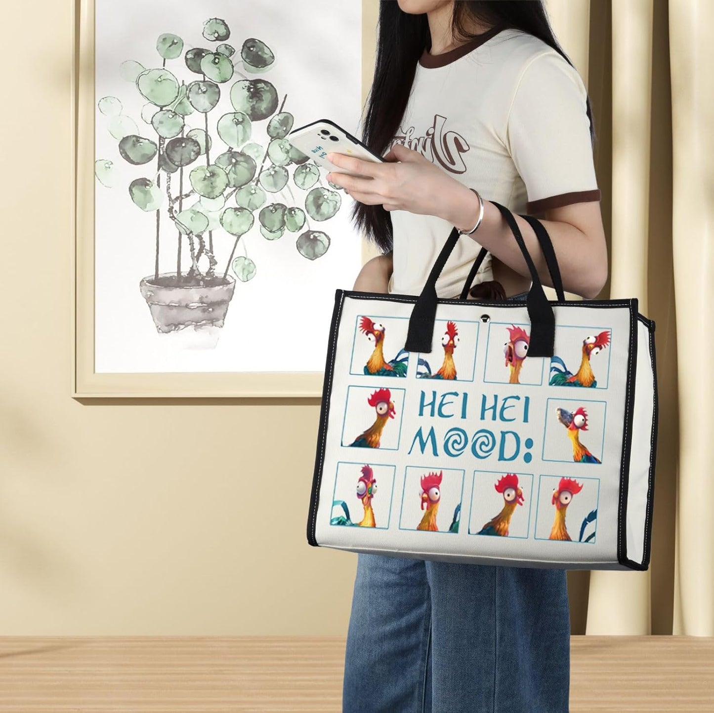 Hei Hei Tote Bag - Stylish Chicken Hei Hei Shoulder Bag for Fans | Perfect Gift for Hei Hei Lovers