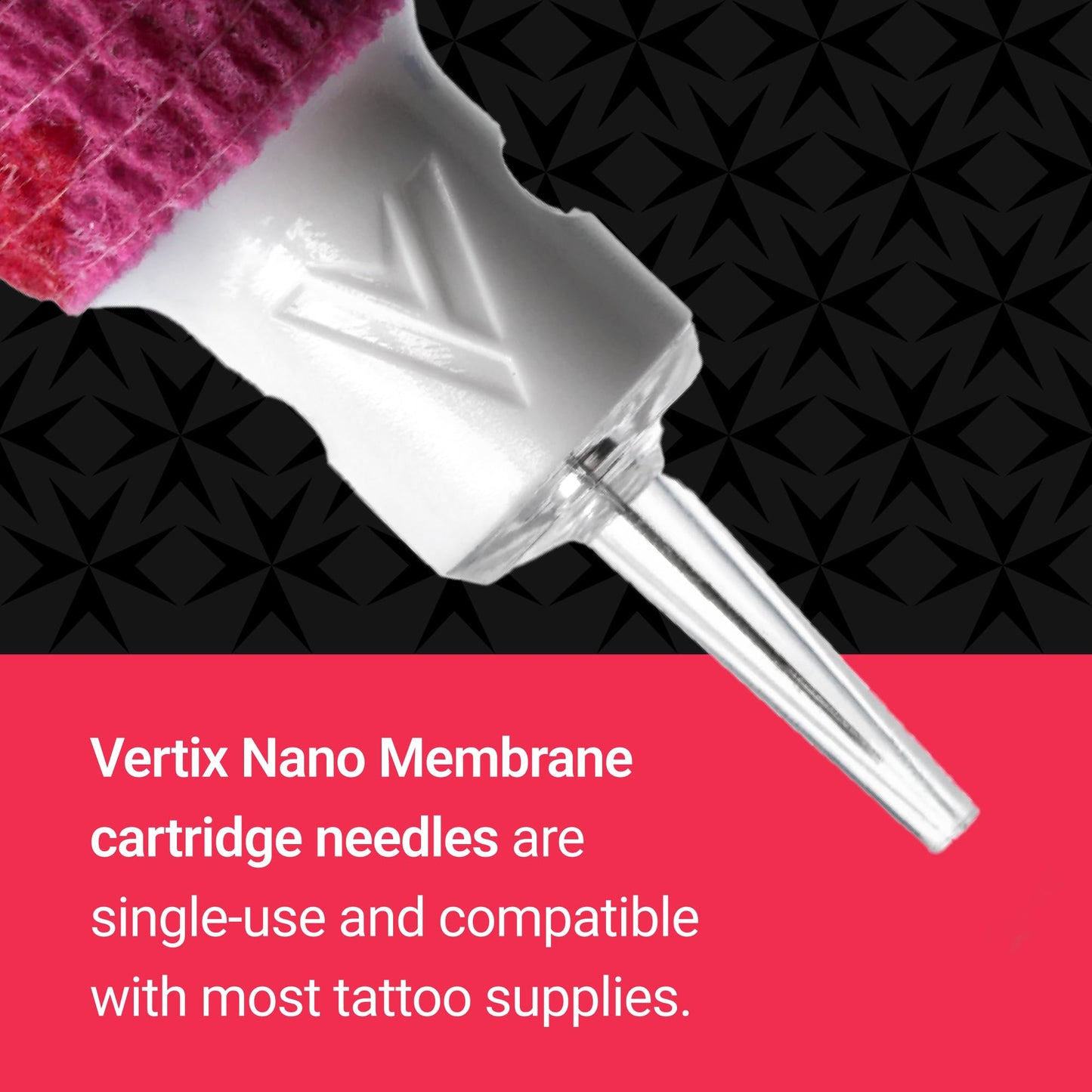 Vertix Nano Membrane Tattoo Cartridge Needles - Transparent & Detachable Tips for Precision Ink Flow - Medical-Grade 316L Stainless Steel - Tattoo Supplies and Equipment - 1 Round Shader (20 Count)