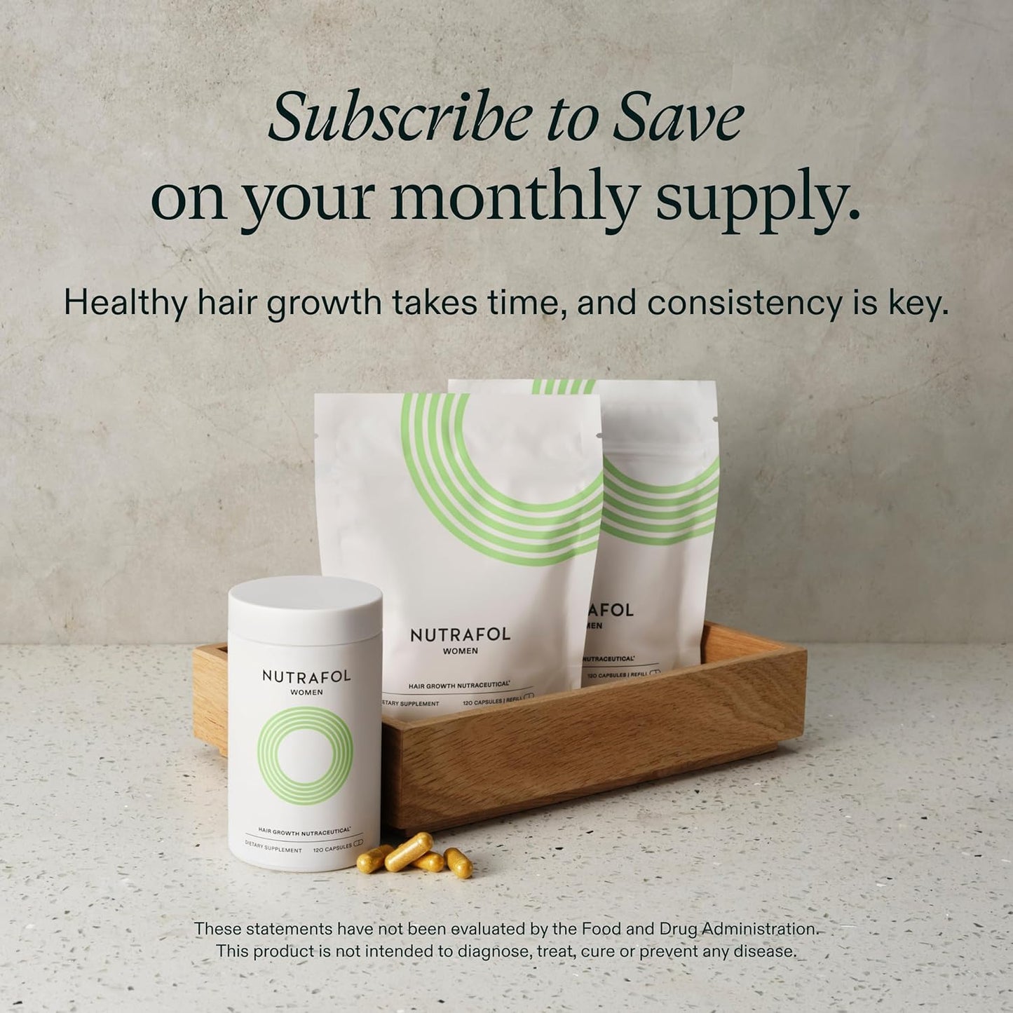 Nutrafol Women's Hair Growth Supplements - Clinically Tested for Thicker, Stronger Hair | 1 Month Supply, Ages 18-44
