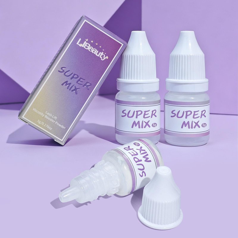 Libeauty Lash Lift Powder Korean Glueless Super Mix Perm Solution Blending Agent Quick Lash Setting Achieve Glue-Free for Pro Salon Eyelash Technician