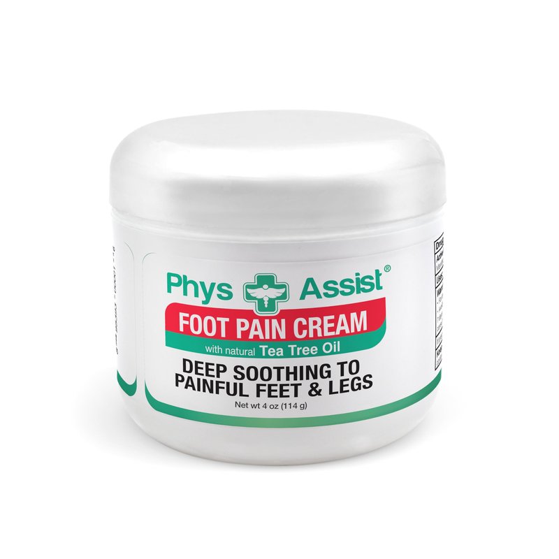 PhysAssist Foot Pain Cream Combo 4 oz jar + 1.5 oz, Soothing Relief for Feet and Legs, Fast Absorbing Formula, Contains Natural Ingredients & Botanicals
