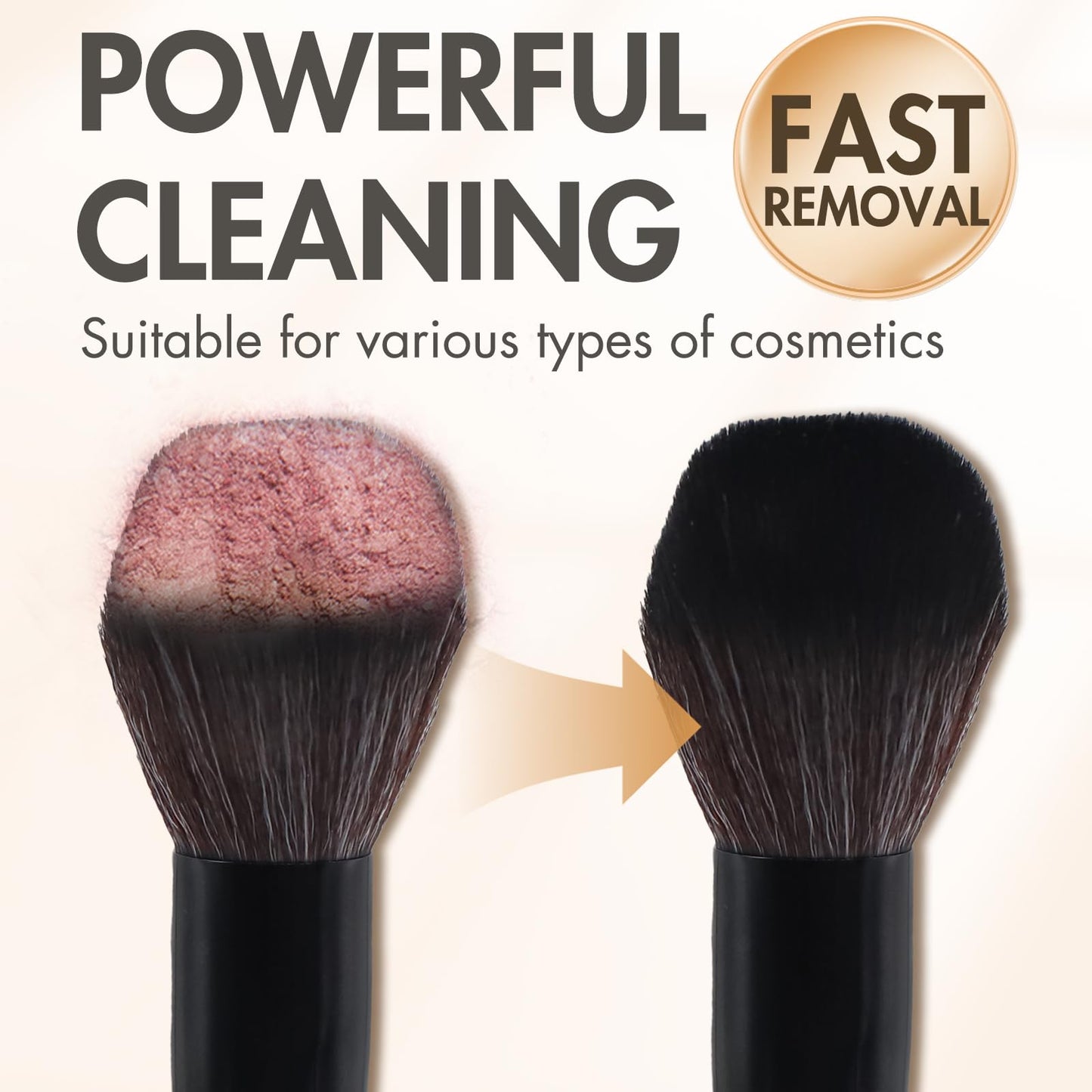 Embagol Makeup Brush Cleaner, Easily Remove Stubborn Makeup, Dirt & Impurities from Makeup Brushes, Rinse-Free & Quick Drying & Vegan & Cruelty-Free(500ml/16.9 fl oz)
