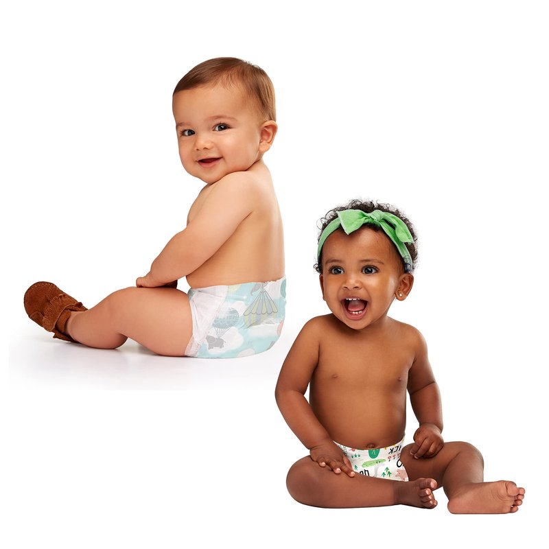 The Honest Company Comfort Dry Disposable Diapers Plant-Based Sustainable Above It All and Barnyard Babies Super Club Box Size 1 8-14 lbs 160 Count