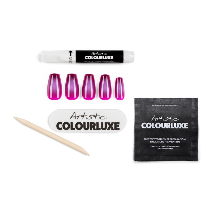 Artistic Colourluxe Press-On Tips - Kit Colourluxe Press-On Tips - Kits Nails - 30 Nails (Amethyst Aura, Kit)