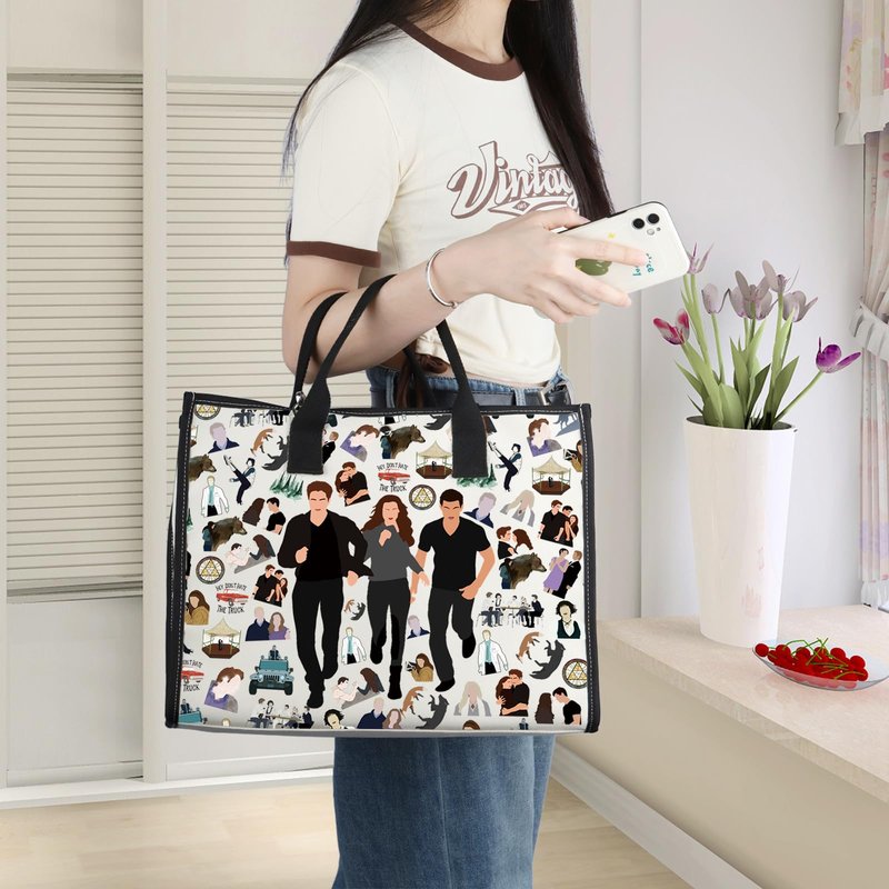 WZMPA Edward Cullen Cosmetic Bag Edward Cullen & Bella Swan Fans Gift Movie Character Makeup Zipper Pouch Bag Jacob Black Fans Gift (hey don't hate BG)