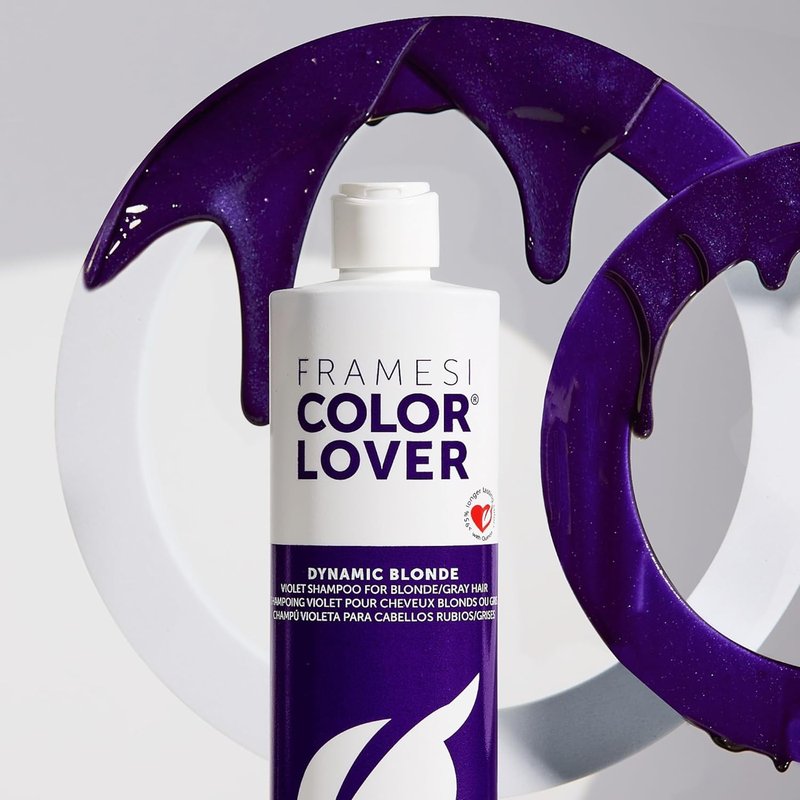 Dynamic Blonde Violet Purple Shampoo - Deep Violet Color Neutralizing for Blonde, Gray & White Hair | Sulfate-Free Moisturizing 16.9 Fl Oz