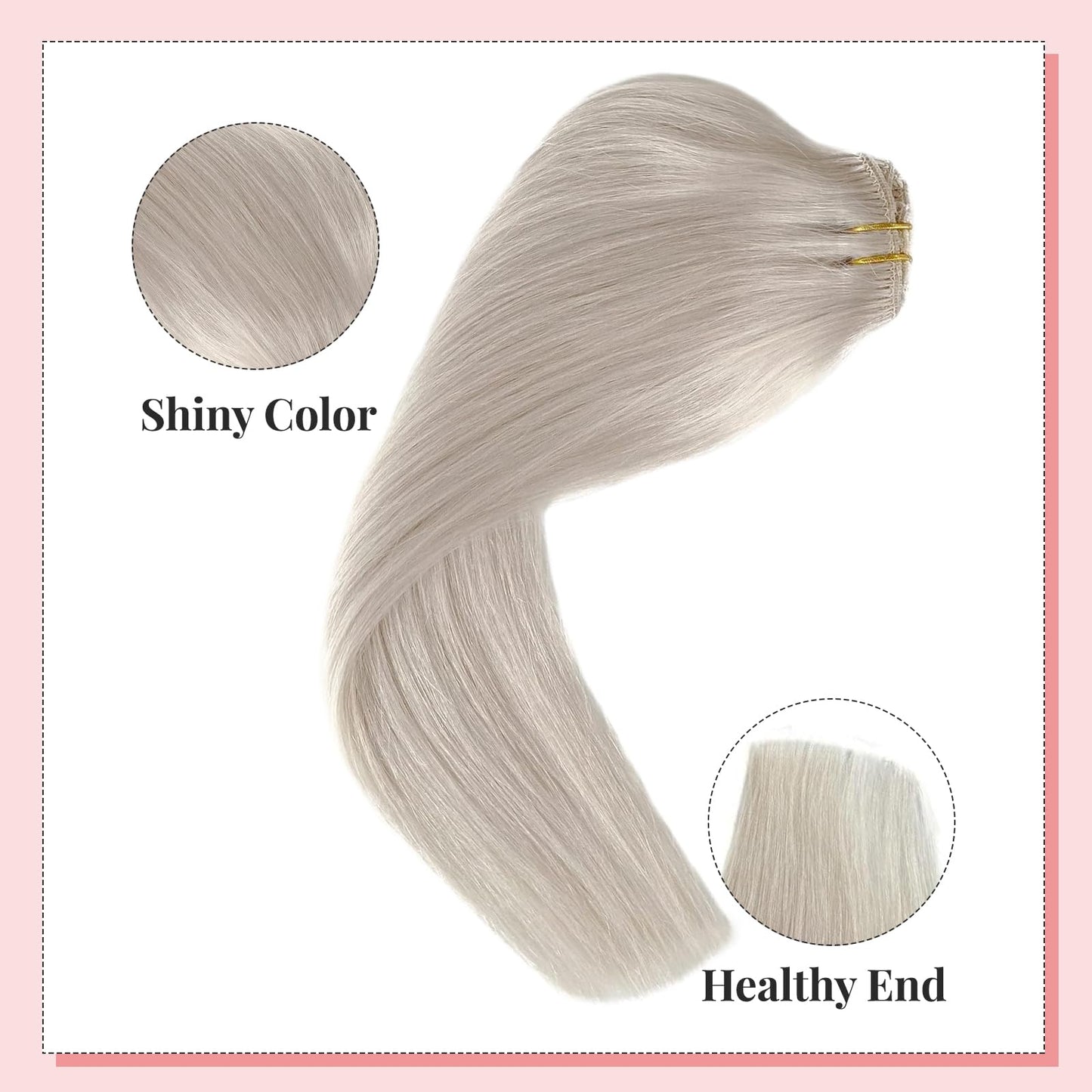 Clip in Hair Extensions Light Brown Hair Extension Real Human Hair Clip ins for Women 18 Inch 100G 7 Pcs