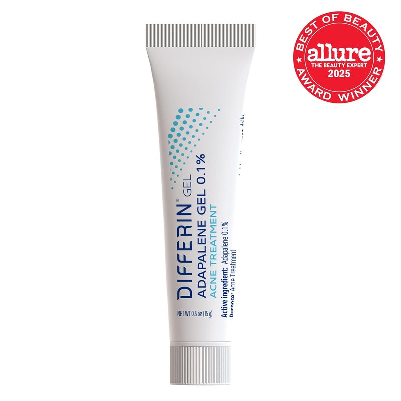 Differin Acne Treatment Gel - 0.1% Adapalene Retinoid for Sensitive Skin | 15g Tube (Pack of 2)