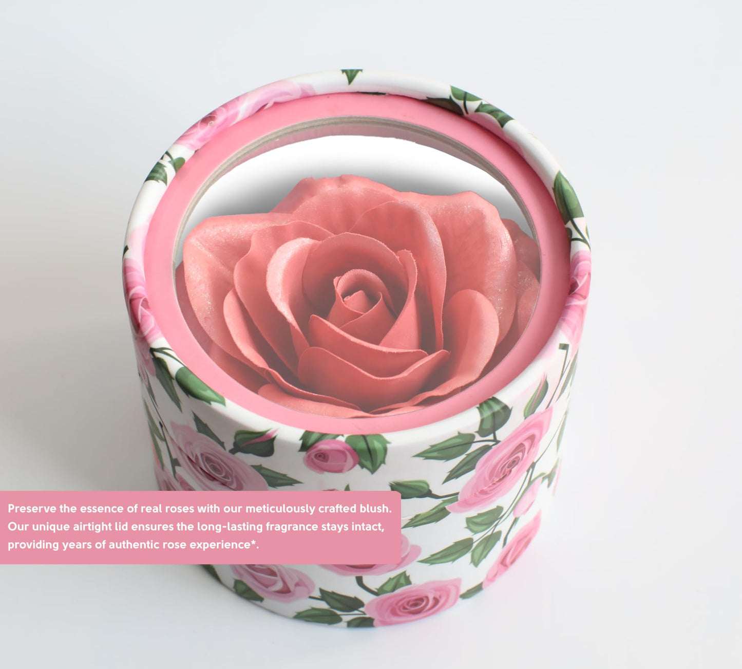 3D Rose-Shaped Cream Blush in Pink - Silky Smooth Finish, Buildable Glow, with Real Rose Scent | Hermoso Rubor en Forma de Rosa