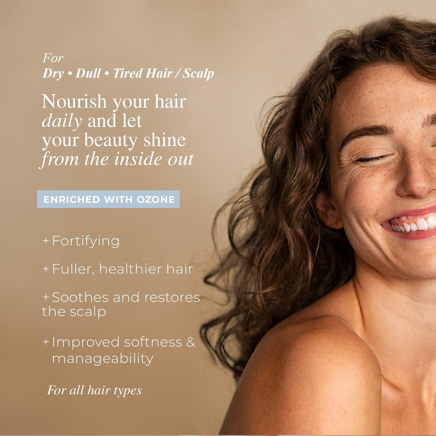 O3NT Toning Hair Serum - Active Ozone & Natural Ingredients - Shedding Reduction - Dermatologically Tested - 2.03 Fl Oz