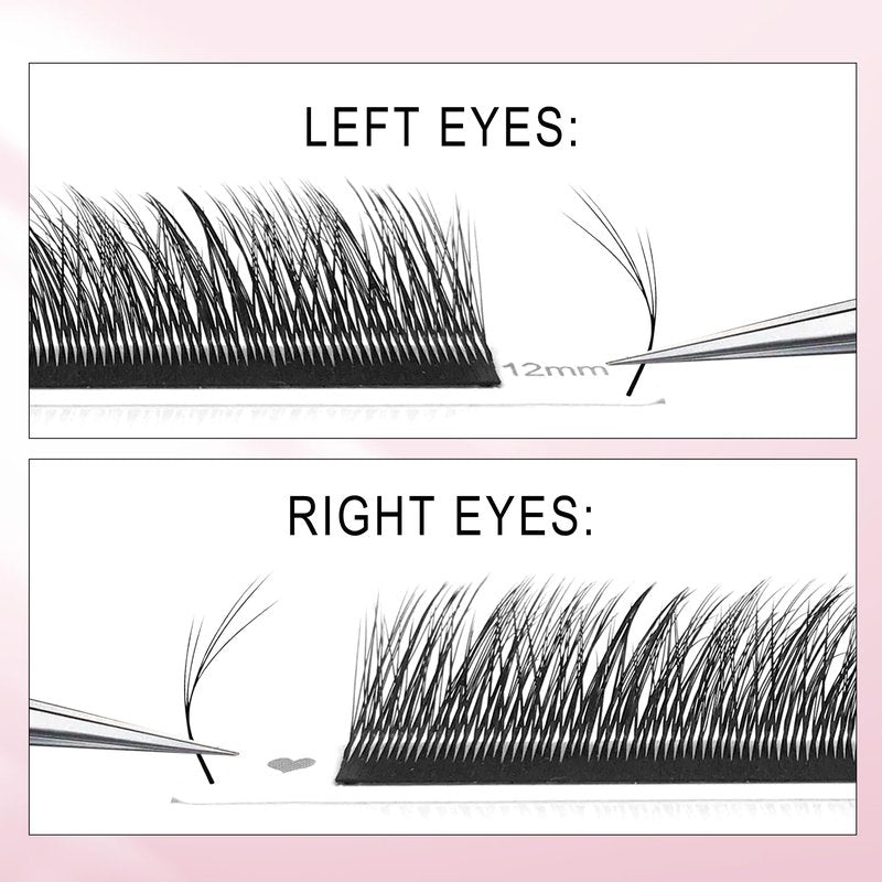 CoMango Fox Eyelashes Extension Flying YY Lashes 5D Mutil-layer Y Shaped Lash Mink Premade Lash Fans C/D Curly Foxy YY Lashes Natural Fluffy Handmade Individual Eyelash Fans(Black,5D-C-9mm)