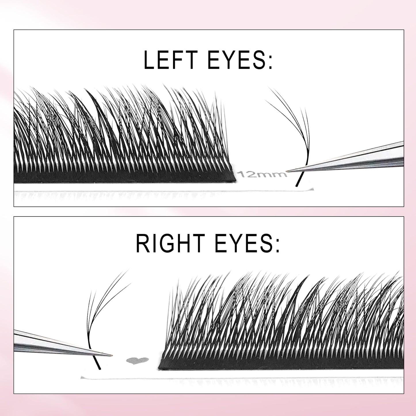 CoMango Fox Eyelashes Extension Flying YY Lashes 5D Mutil-layer Y Shaped Lash Mink Premade Lash Fans C/D Curly Foxy YY Lashes Natural Fluffy Handmade Individual Eyelash Fans(Black,5D-C-10mm)