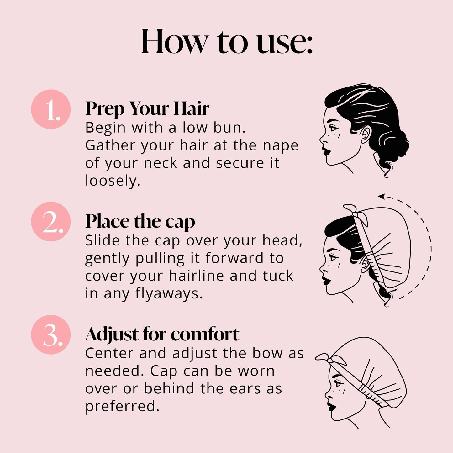 GRACE & COMPANY Luxury Shower Cap For Women - 100% Waterproof, Reusable, Washable & Breathable Shower Caps - Casablanca