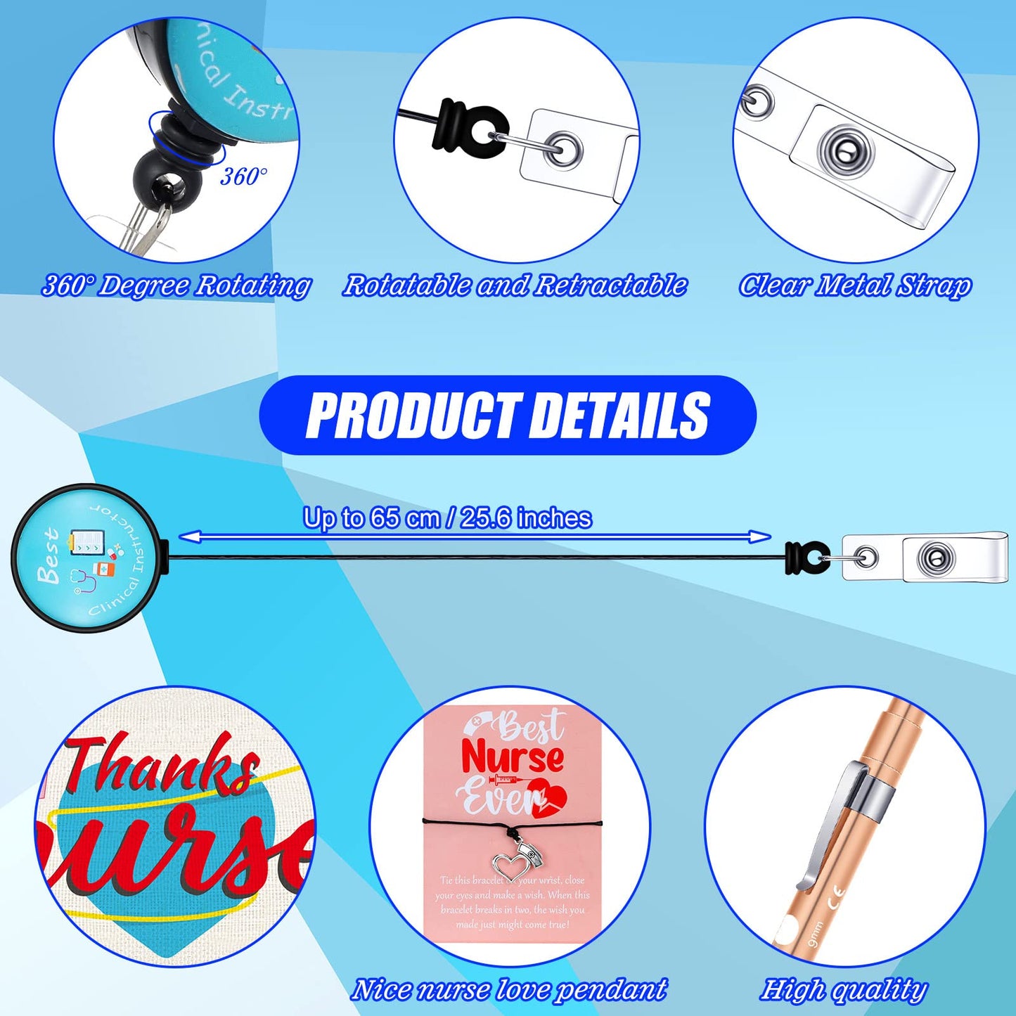 72 Pcs Nurse Week Gifts Bulk 2026,Nurses Appreciation Gift Set for Women Socks Makeup Bag Penlight Badge Reels Headband Bracelet Hair Rope for Graduation Gratitude Employees Doctor Hospital Staff Team