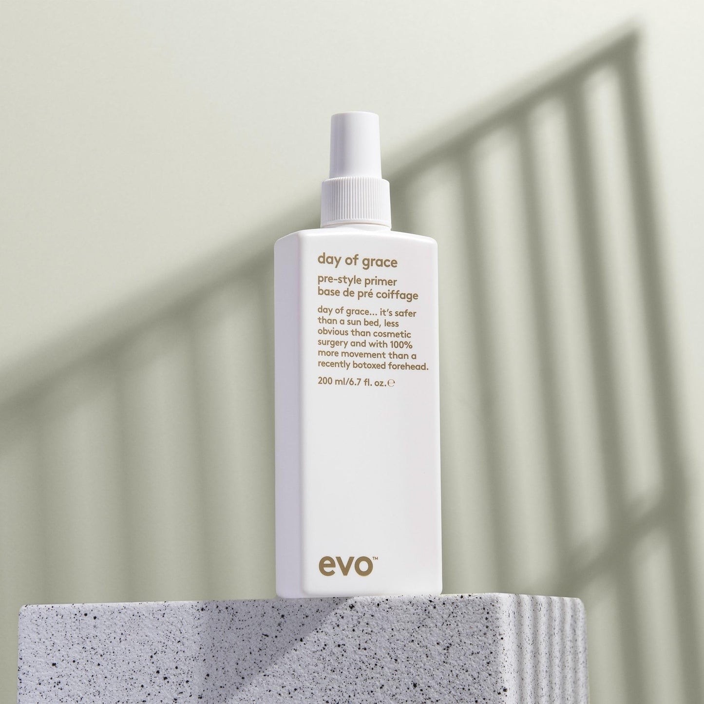 EVO Day of Grace Pre-Style Primer - Heat Protectant & Detangling Spray for All Hair Types - Conditions & Protects - 6.7 fl oz