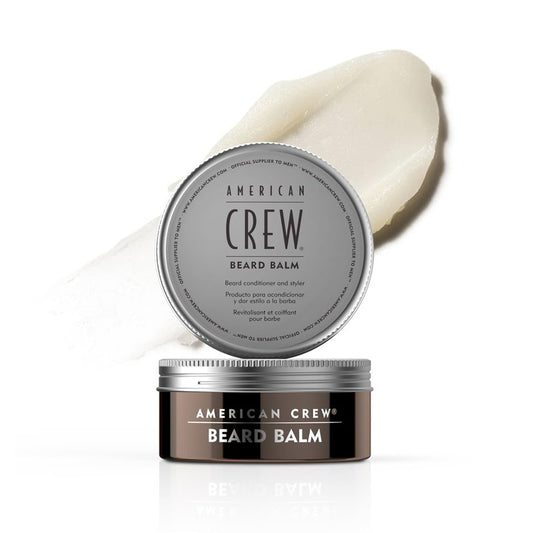 American Crew Men's Beard Balm, Conditioning & Softening Styler to Tame and Style, Sweet Almond Oil & Shea Butter, 2.3 Fl Oz