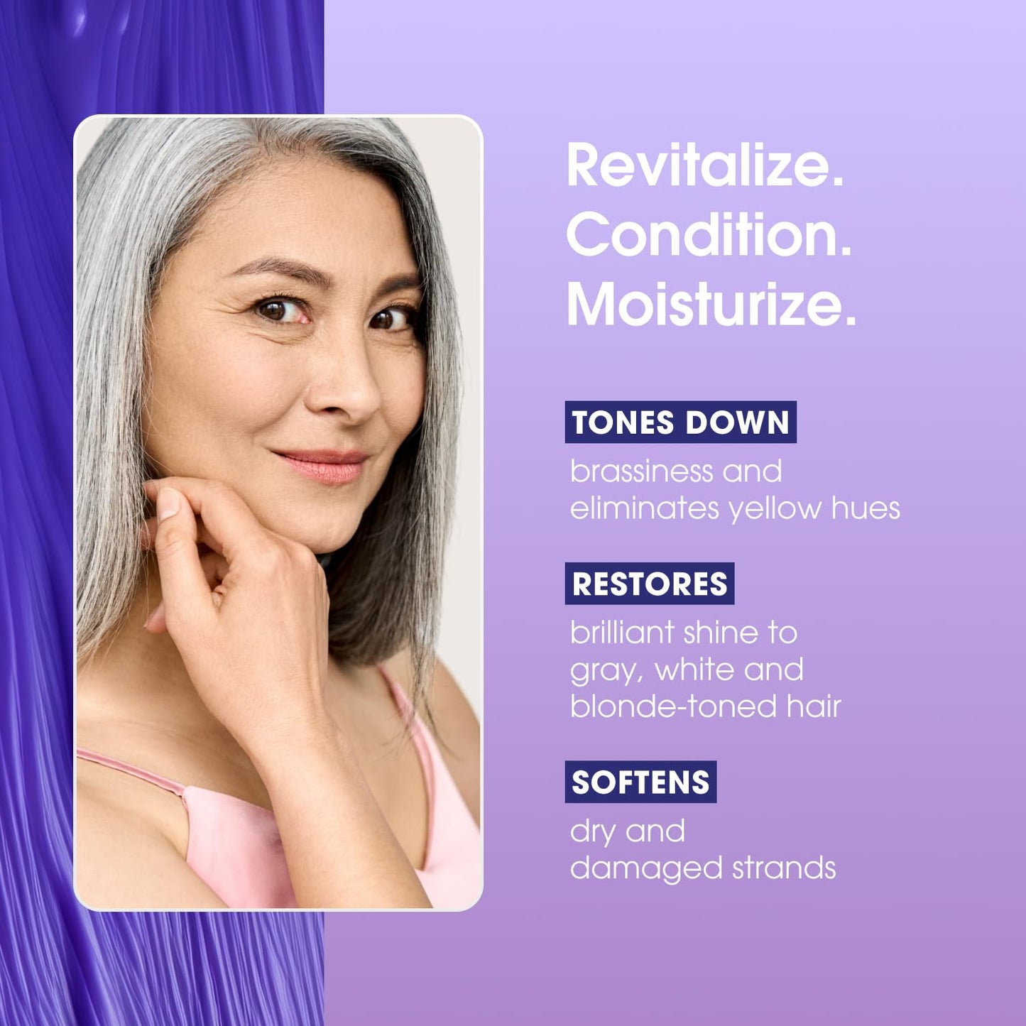 One 'n Only Shiny Silver Purple Shampoo & Hair Conditioner Set - Argan Oil Toning Hair Kit for Blonde, Gray, White & Highlighted Hair - Moisturizes, Brightens & Reduces Brassiness (33.8 oz)