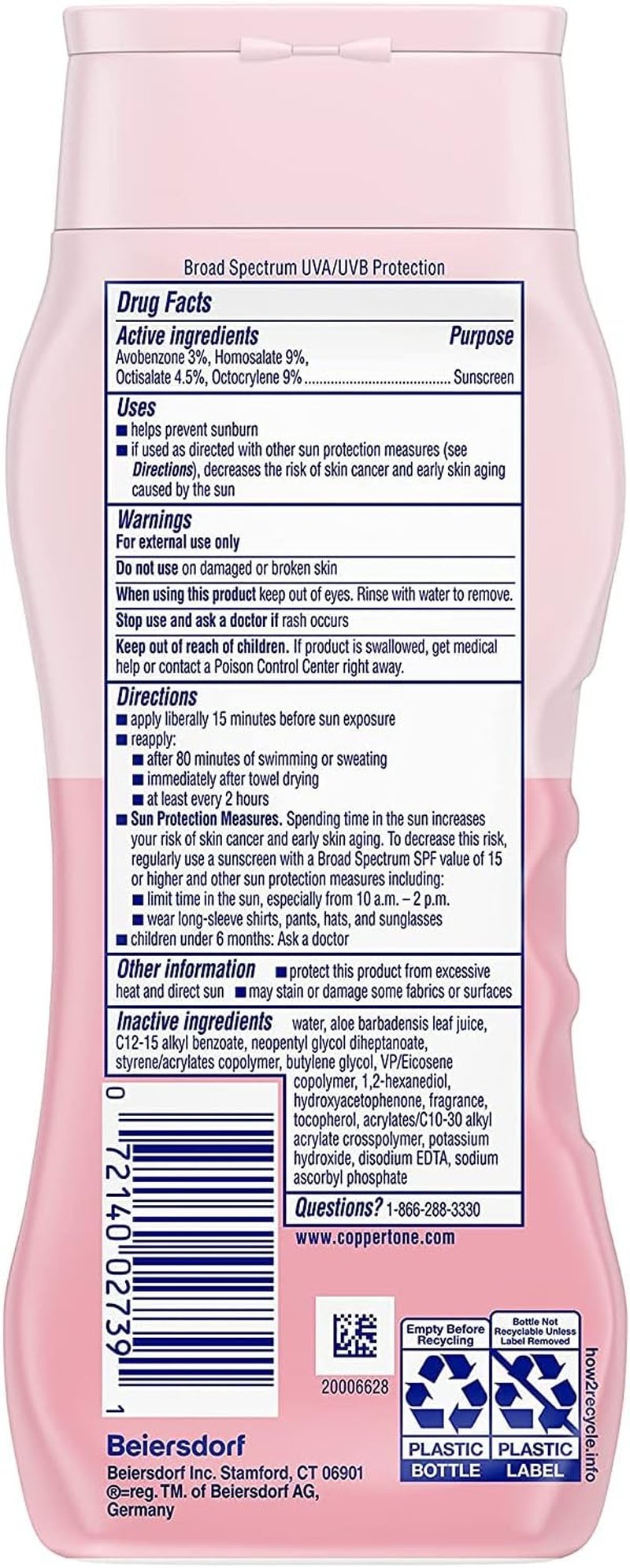 Coppertone Water Babies Sunscreen Lotion - SPF 50, Gentle Formula, 8 oz (Pack of 2)
