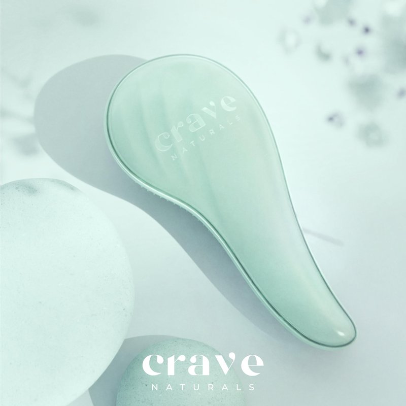 Crave Naturals Detangling Hair Brush Large Turquoise – Glide Thru Hair Detangler Brush for Women, Kids & Toddlers – Gentle Scalp Care, No-Pain Tangle-Free Hairbrush for All Hair Types