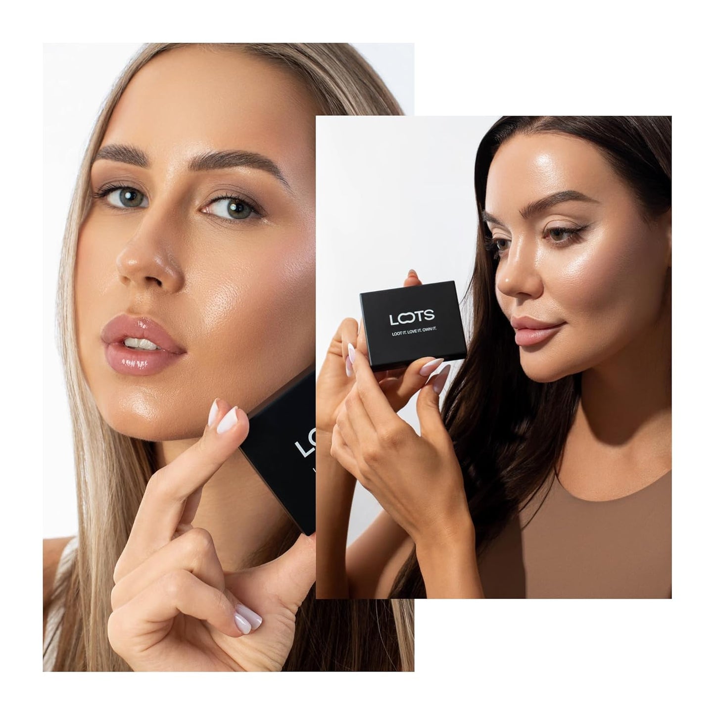 Eyebrow Powder Kit for Women - Dual Cushion Color Palette | Long-Lasting Light Brown & Black Shades with Brush & Mirror