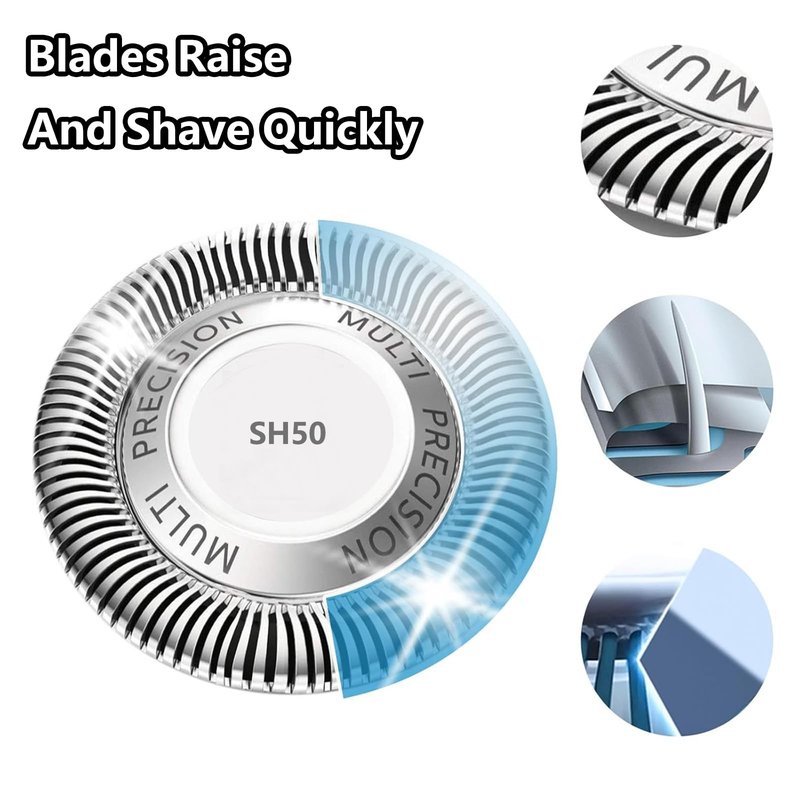 Sh50 Replacement Heads Compatible with Philips Shaver Series 5000 (S5xxx), Fit for Norelco Replacement Heads 5000 Series S5370/84 5420 S5008 S5010 S5011 S5013 S5015