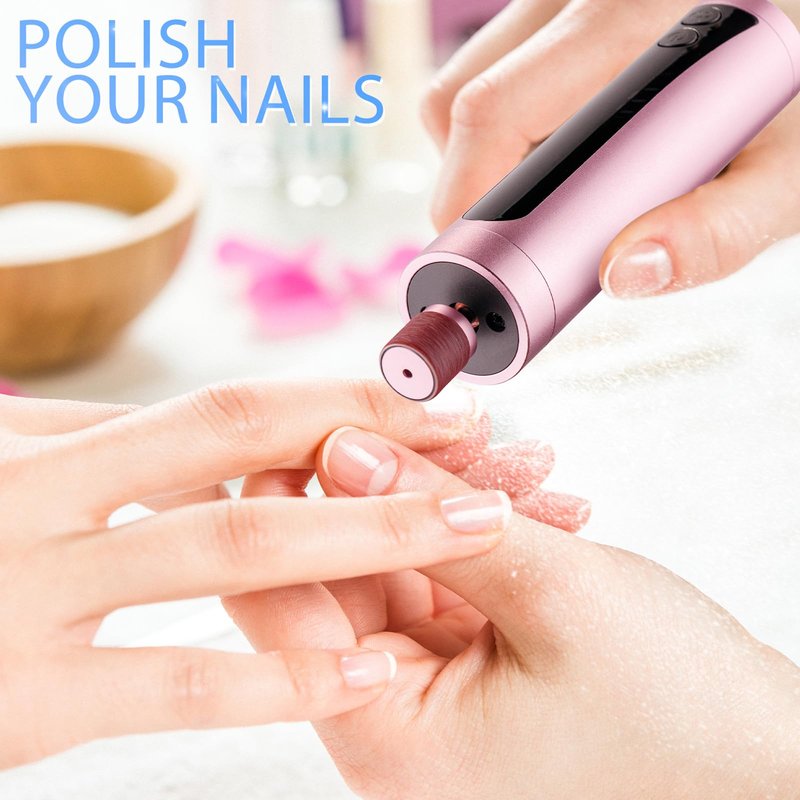 Electric Feet Callus Remover Rechargeable Electric Foot File Heel Scraper 9 Speeds 2 Sanding Heads LCD Display Cordless Foot Sander Grater Grinder for Cracked Dead Skin Women Men Home Pedicure (Pink)