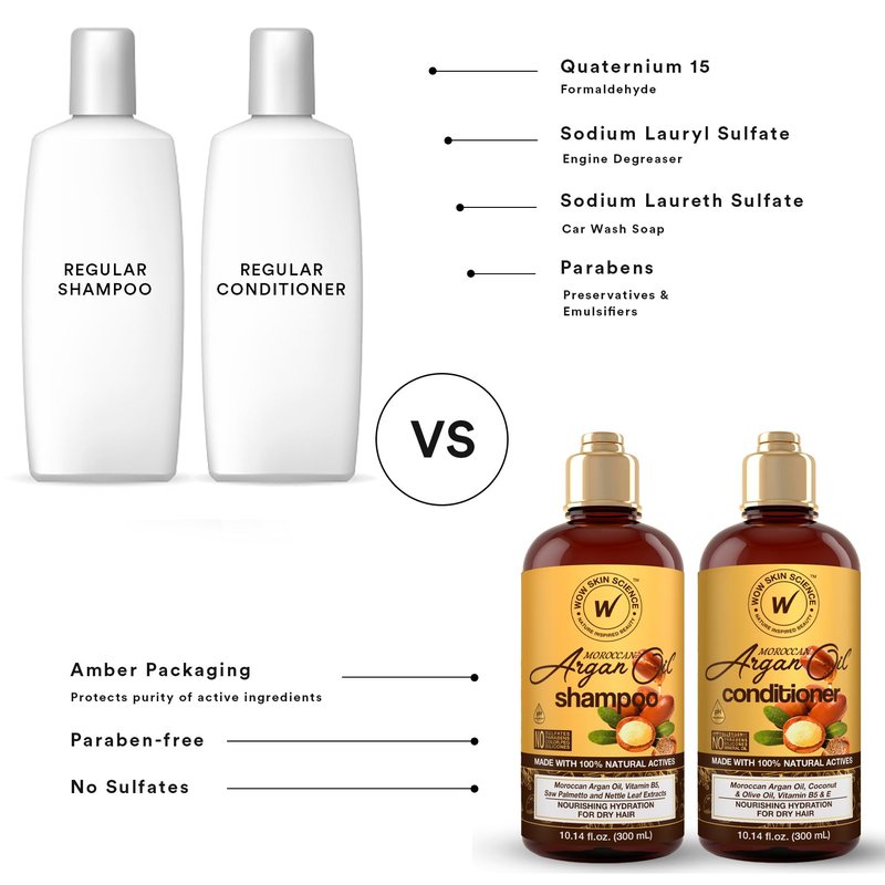 WOW Skin Science Moroccan Argan Oil Shampoo & Conditioner Duo 16.9 oz