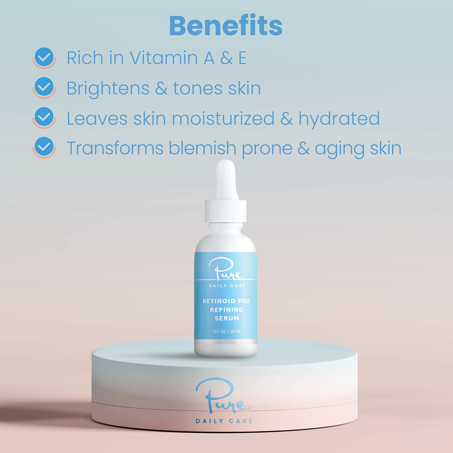 Retinoid Pro Refining Serum - Retinol-Alternative Vitamin E Vitamin C Professional Clean Beauty Facial Skincare